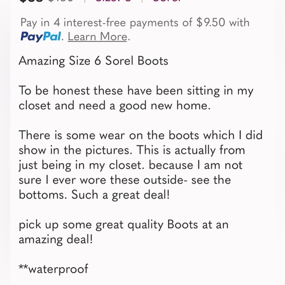 Sorel Womens Tootega Tan Suede Round Toe Ankle Winter Boots sz 6, 5.5, 5 - Picture 14 of 14